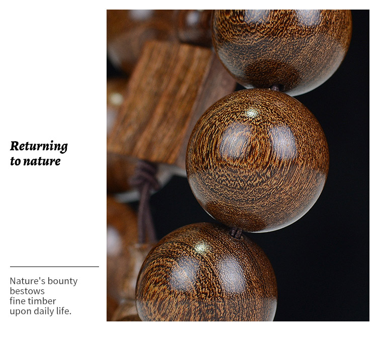 Elegant wooden bracelet with natural finish