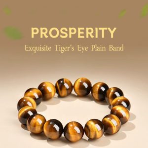 Natural Tiger Eye Stone Bracelet Feng Shui Wealth Lucky Beads Couples Jewelry for Men and Women